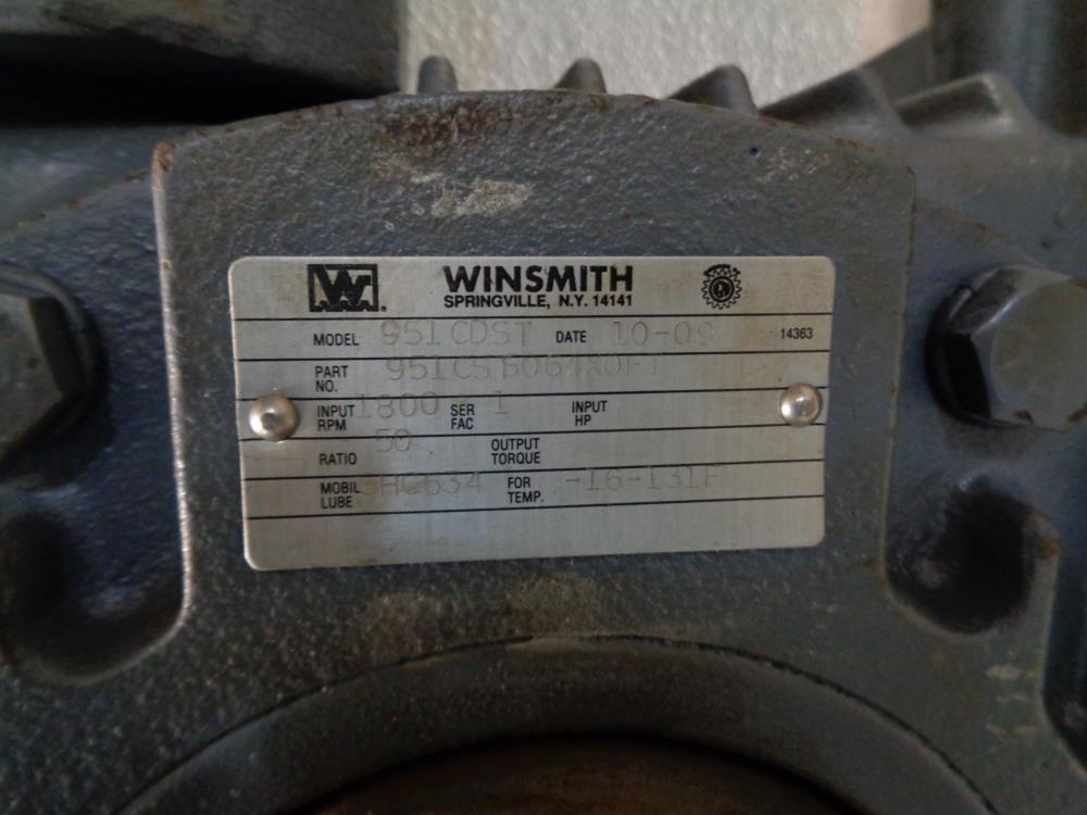 Winsmith Gear Speed Reducer, Ratio 50, #951CDST